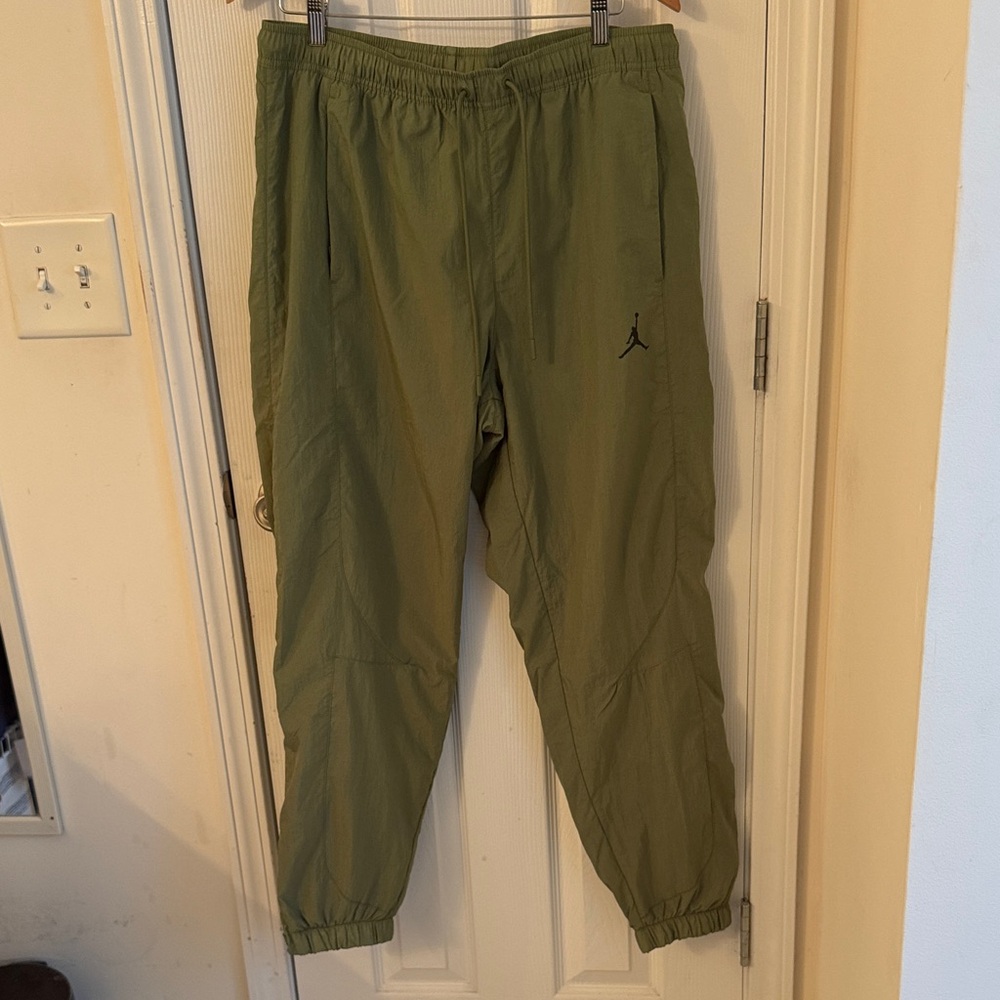 Jordan Olive Jogger Pants with Black Jumpman